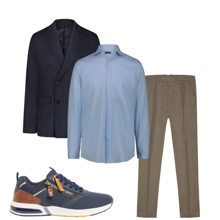 Outfit uomo - Total look #2374449. Stile Casual per Tutti i giorni. Abbinamento con sneakers, pantaloni, camicie, giacche.