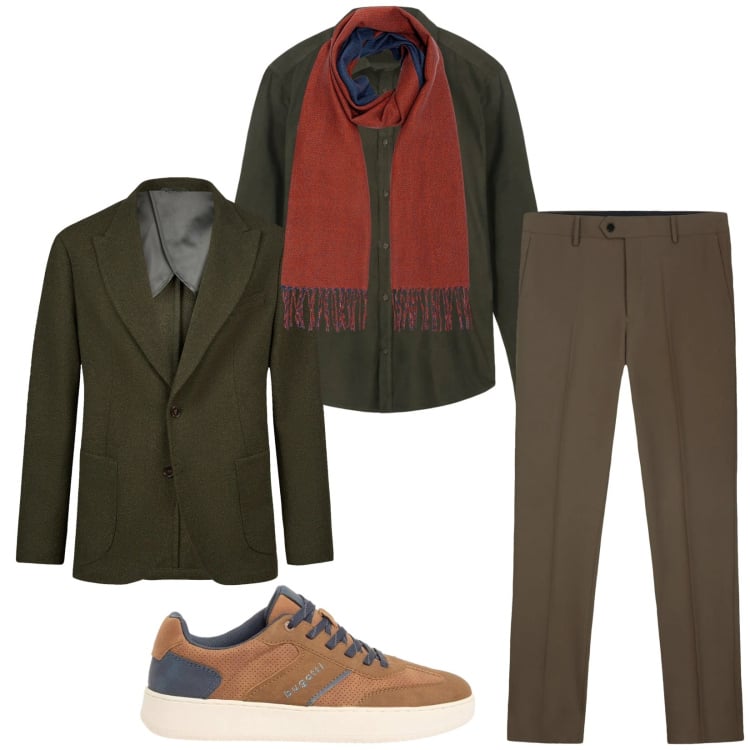 Outfit uomo - Total look #2374454. Stile Trendy per Serata speciale. Abbinamento con sneakers, giacche, sciarpe, pantaloni, camicie.