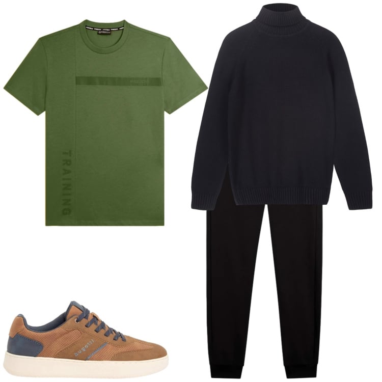 Outfit uomo - Total look #2374466. Stile Urban per Tutti i giorni. Abbinamento con sneakers, pantaloni, t-shirt, pullovers.