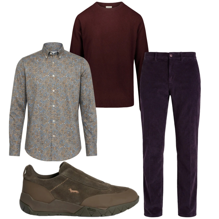 Outfit uomo - Total look #2374508. Stile Casual per Serata speciale. Abbinamento con pantaloni chino, sneakers, camicie, maglieria.