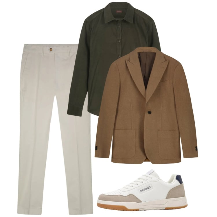 Outfit uomo - Total look #2374511. Stile Casual per Tutti i giorni. Abbinamento con sneakers, giacche, camicie, pantaloni.