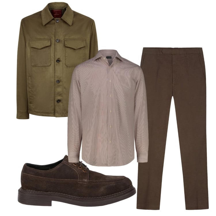 Outfit uomo - Total look #2374568. Stile Casual per Tutti i giorni. Abbinamento con giacche, scarpe stringate, pantaloni, camicie.