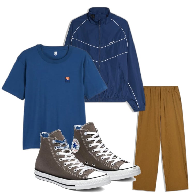 Outfit hombre - Casual look. Estilo Casual para Todos los días. Combinación con sneakers, pantalones, camiseta, chaquetas.