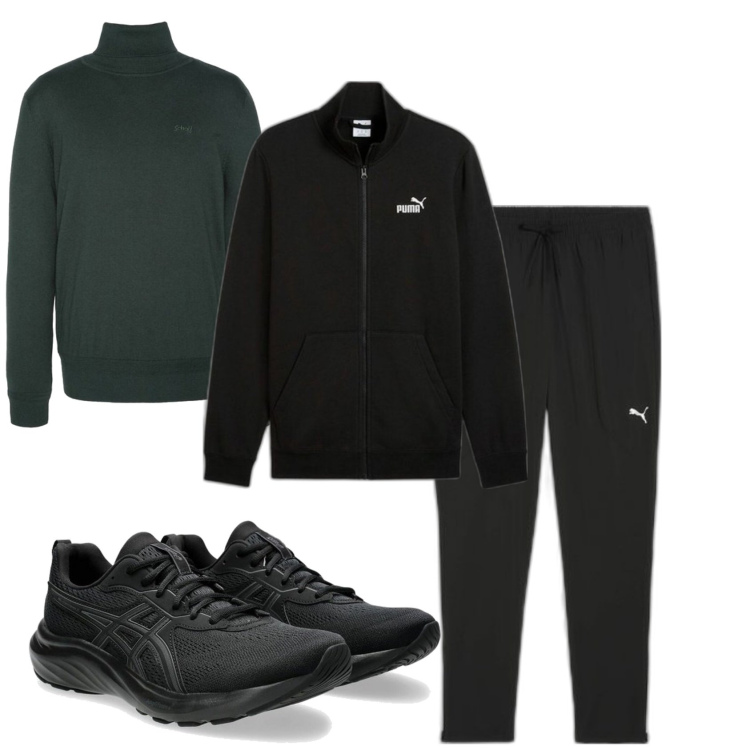 Outfit hombre - Casual. Estilo Casual para Todos los días. Combinación con sudaderas con capucha, pantalones, sneakers, prendas de punto.