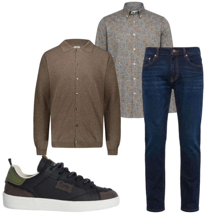 Outfit uomo - Total look #2374653. Stile Trendy per Tutti i giorni. Abbinamento con jeans, sneakers, camicie, polo.