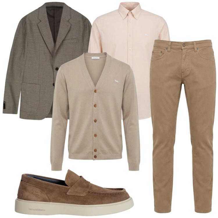 Outfit uomo - Total look #2374680. Stile Business/Elegante per Serata speciale. Abbinamento con scarpe stringate, pantaloni, cardigans, camicie, giacche.