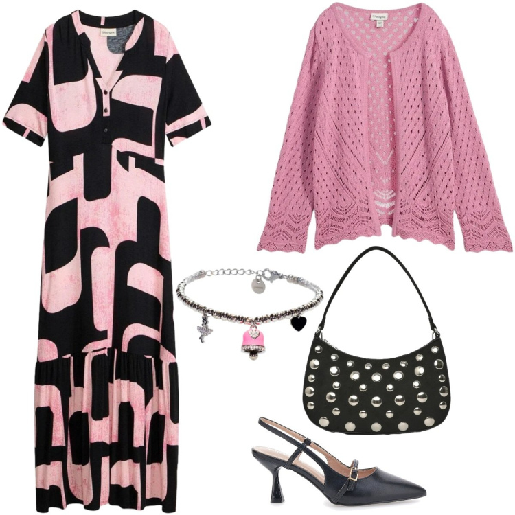 Outfit donna - Cardigan con dettagli deliziosi. Stile Romantica per Tutti i giorni. Abbinamento con cardigans, vestiti lunghi, braccialetti, borse a tracolla, décolleté.