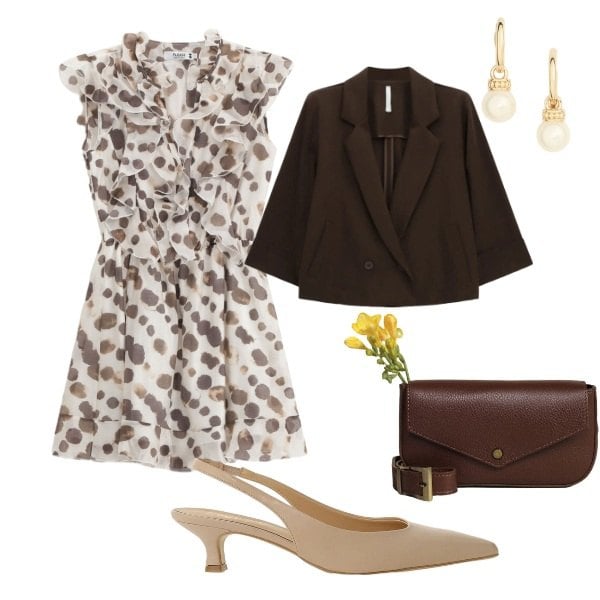 Outfit donna - Lolita. Stile Romantica per Serata fuori. Abbinamento con blazer, borse a tracolla, décolleté, vestiti lunghi, orecchini.