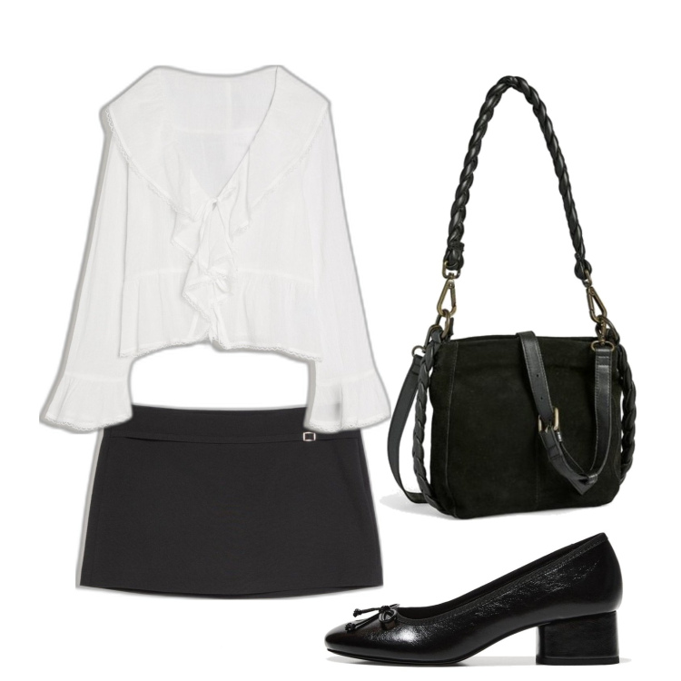 Outfit mujer - Preppy look. Estilo Preppy para Todos los días. Combinación con bandoleras, faldas, blusas, bailarinas.