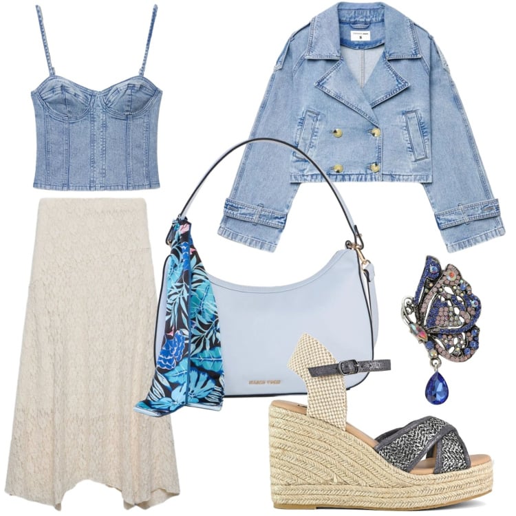 Outfit donna - Gonna midi eleganza e comfort. Stile Minimal per Tutti i giorni. Abbinamento con borse a mano, ciondoli, zeppe, caban, top, gonne lunghe.