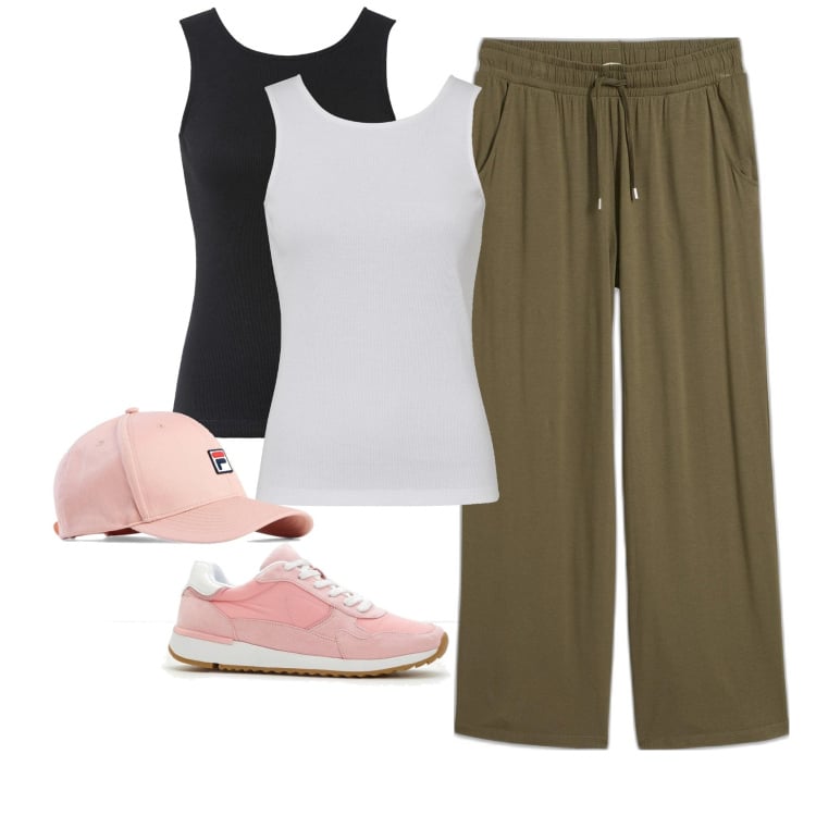 Outfit femme - Urban Basic. Style Urban pour Tous les jours. Assortir avec pantalon , hauts, sneakers, chapeaux.