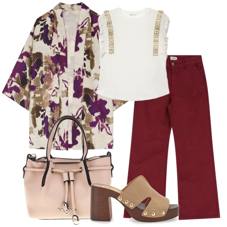 Outfit donna - Spring in Sale. Stile Trendy per Tutti i giorni. Abbinamento con cappotti, jeans, sabot, t-shirt, borse a tracolla.