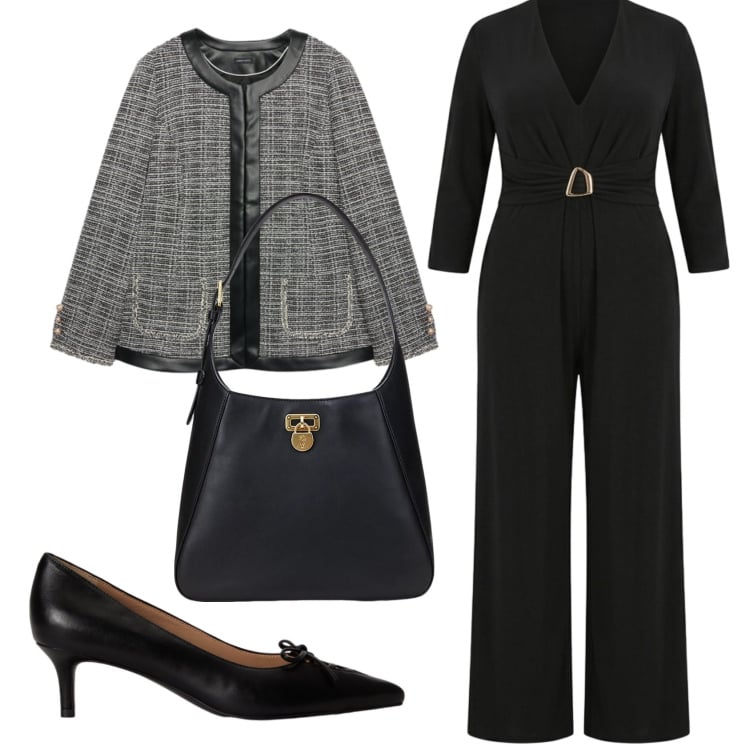 Outfit donna - Total look #2375401. Stile Basic per Serata fuori. Abbinamento con blazer, tute, borse a spalla, décolleté.
