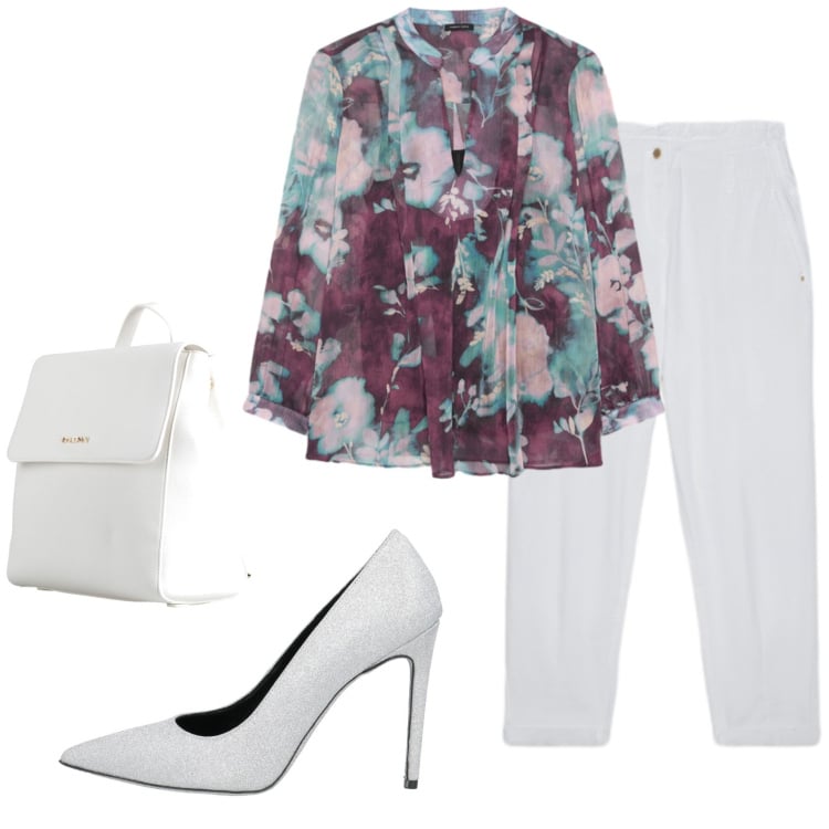 Outfit donna - Total look #2375420. Stile Romantica per Serata fuori. Abbinamento con zaini, décolleté, pantaloni, bluse.