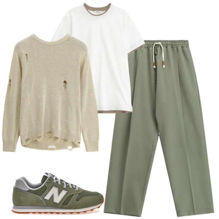 Outfit uomo - Imperial new. Stile Trendy per Tutti i giorni. Abbinamento con maglieria, t-shirt, pantaloni, sneakers.