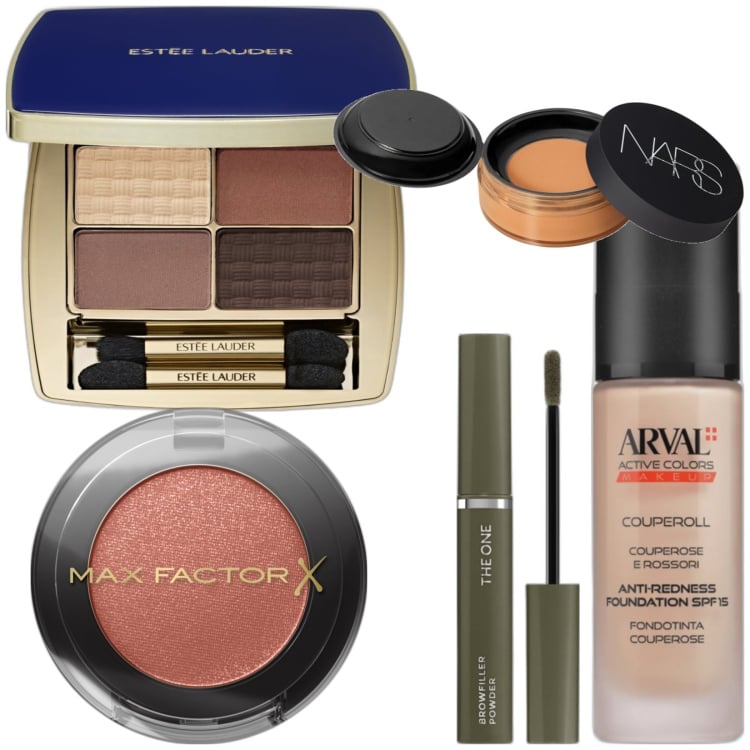 Outfit donna - Trucco naturale. Abbinamento con ciprie, ombretti, fondotinta, eyeliner, ombretti.