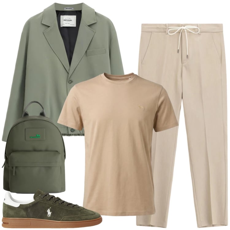 Outfit uomo - Urban Nature. Stile Urban per Tutti i giorni. Abbinamento con borse sportive, t-shirt, pantaloni, giacche, sneakers.