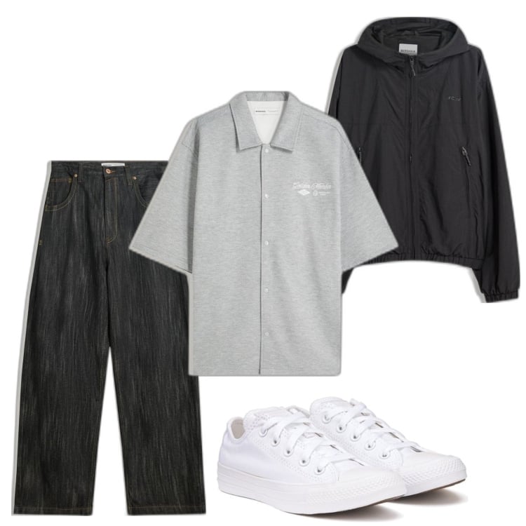 Outfit hombre - Urban style. Estilo Urban para Todos los días. Combinación con sneakers, chaquetas, camisas de manga corta, vaqueros.
