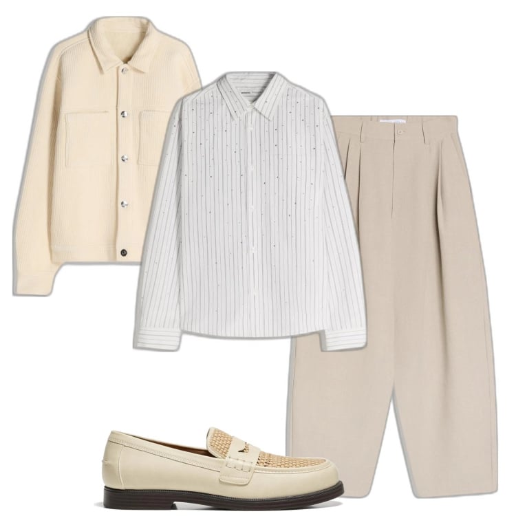 Outfit hombre - Trendy look. Estilo Trendy para Noche especial. Combinación con zapatos con cordones, camisas, chaquetas, pantalones.