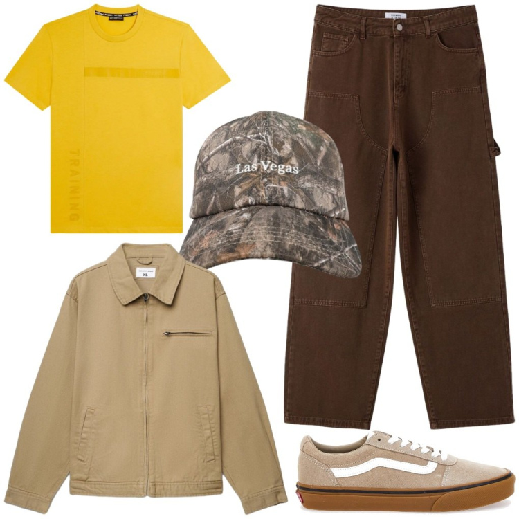 Outfit uomo - #LasVegas. Stile Trendy per Tutti i giorni. Abbinamento con pantaloni, cappelli con visiera, cappotti, t-shirt, sneakers.