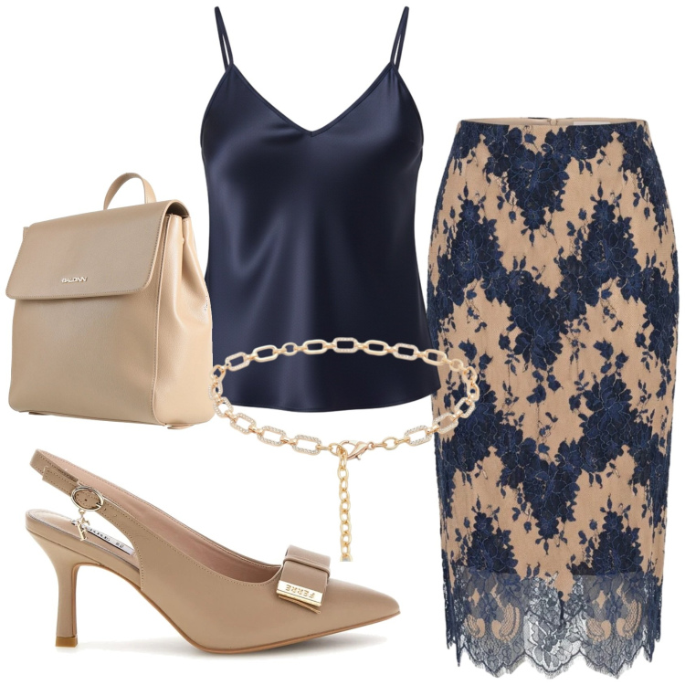 Outfit donna - Total look #2375874. Stile Basic per Serata fuori. Abbinamento con zaini, canottiere, gonne longuette, cinture, décolleté.