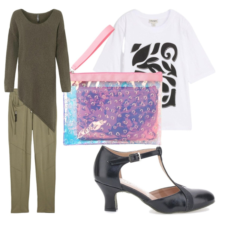 Outfit donna - Lilla che illumina. Stile Military per Ufficio. Abbinamento con maglieria, t-shirt, pantaloni, pochette, scarpe col tacco.