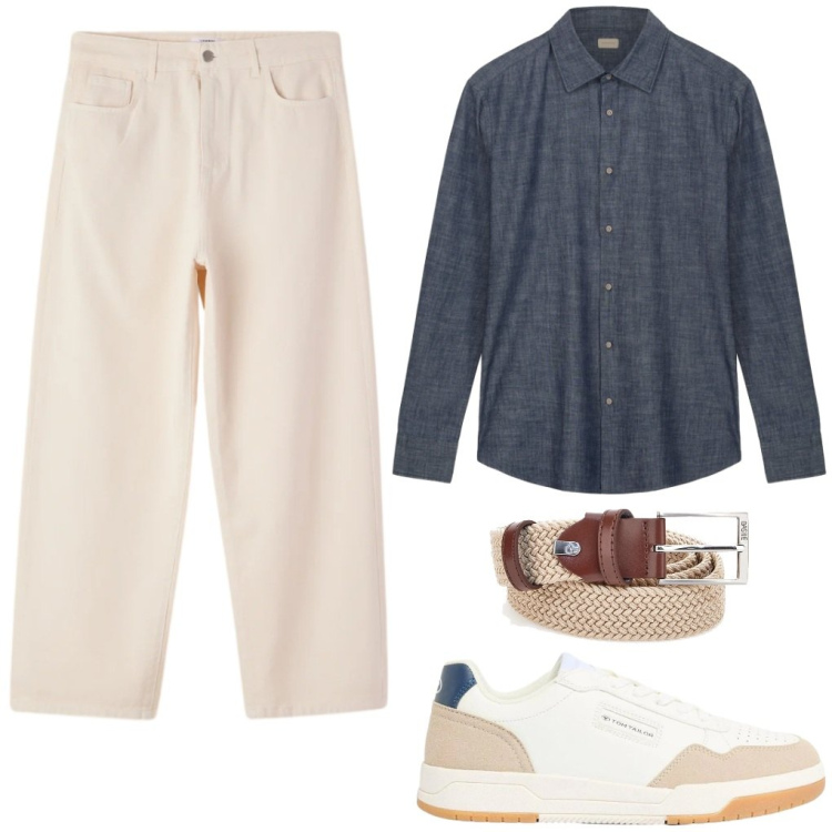 Outfit uomo - @meravigliosa.creatura. Stile Urban per Tutti i giorni. Abbinamento con sneakers, camicie, cinture, pantaloni.