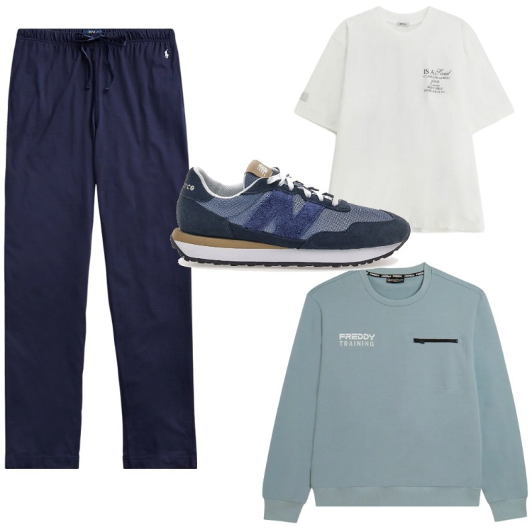 Outfit uomo - #a.casa. Stile Urban per Tutti i giorni. Abbinamento con t-shirt, felpe, pantaloni, sneakers.