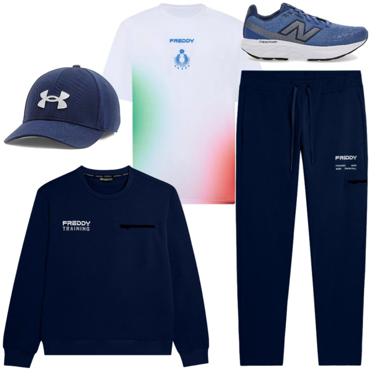 Outfit uomo - @tutti.a.casa. Stile Urban per Tutti i giorni. Abbinamento con felpe, t-shirt, pantaloni, cappelli, scarpe sportive.