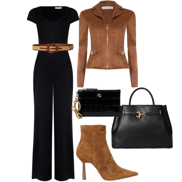 Outfit donna - Favorite look. Stile Casual chic per Tutti i giorni. Abbinamento con stivaletti, tute, giacche, borse a mano, portafogli, cinture.