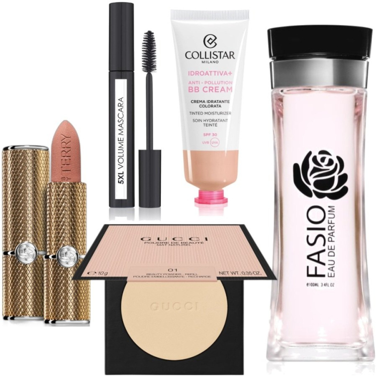 Outfit donna - Beauty-box #2376015. Abbinamento con mascara, fondotinta, rossetti, profumi, ciprie.