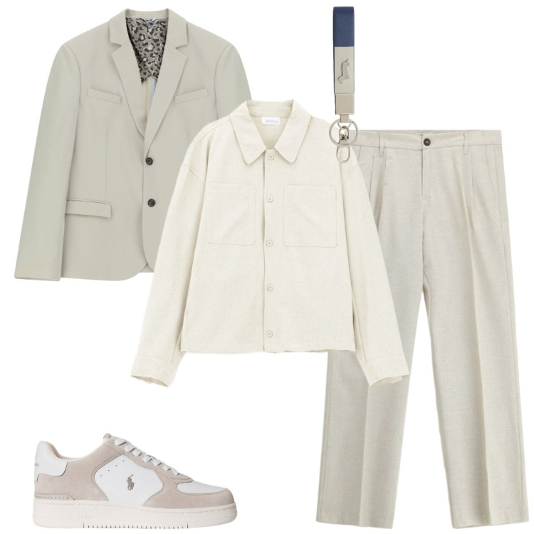 Outfit uomo - Imperial - The New Crew 2026. Stile Trendy per Cerimonia. Abbinamento con portachiavi, giacche, pantaloni, camicie, sneakers.