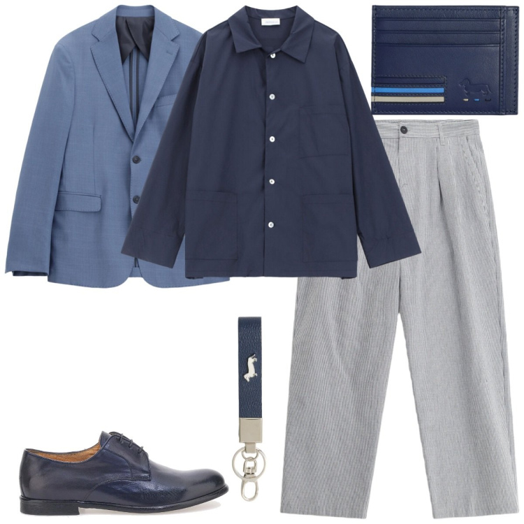 Outfit uomo - Imperial - The New Crew 2026. Stile Business/Elegante per Ufficio. Abbinamento con portafogli, portachiavi, pantaloni, giacche, camicie, scarpe stringate.