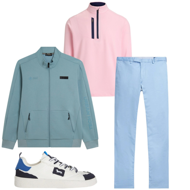 Outfit uomo - Total look #2376338. Stile Casual per Tutti i giorni. Abbinamento con sneakers, felpe, pantaloni, pullovers.