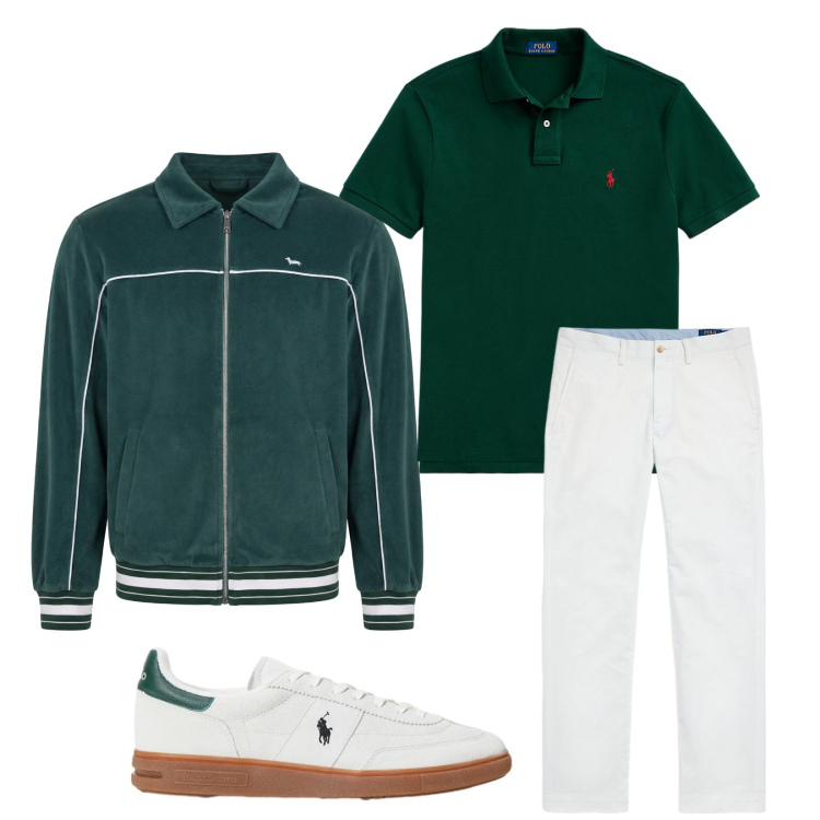 Outfit uomo - Total look #2376340. Stile Casual per Tutti i giorni. Abbinamento con felpe, polo, pantaloni, sneakers.