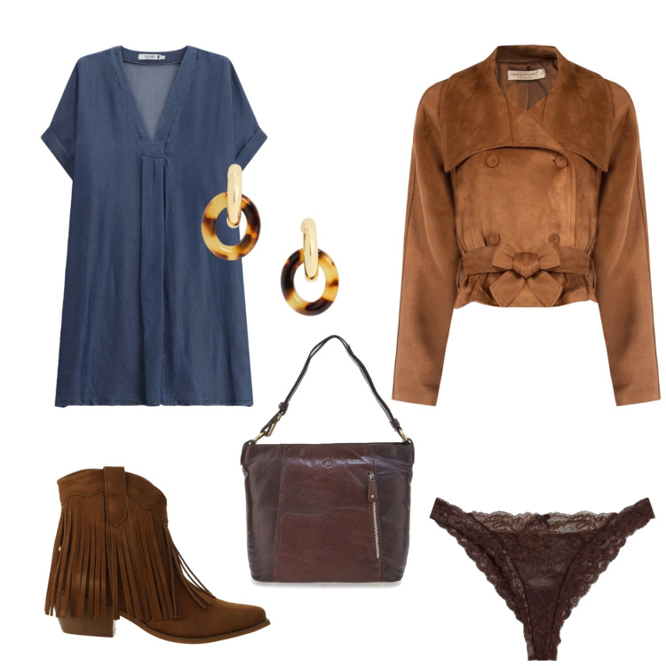 Outfit donna - Scialla. Stile Casual chic per Serata fuori. Abbinamento con culotte, vestiti lunghi, stivaletti texani, giacche, orecchini, borse a spalla.