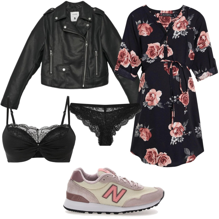 Outfit donna - Total look #2376858. Stile Casual per Tutti i giorni. Abbinamento con reggiseni push-up, vestiti, perizomi, giacche, sneakers.