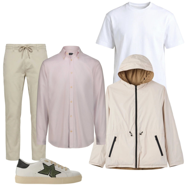 Outfit uomo - Stile Urban Pastello. Stile Urban per Tutti i giorni. Abbinamento con giacche, sneakers, pantaloni, t-shirt, camicie.