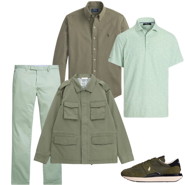 Outfit uomo - Urban Safari. Stile Urban per Tutti i giorni. Abbinamento con cappotti, sneakers, pantaloni, polo, camicie.