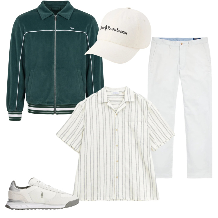 Outfit uomo - Tra Sport e Tempo Libero. Stile Casual per Tutti i giorni. Abbinamento con camicie a manica corta, felpe, pantaloni, sneakers, cappelli.