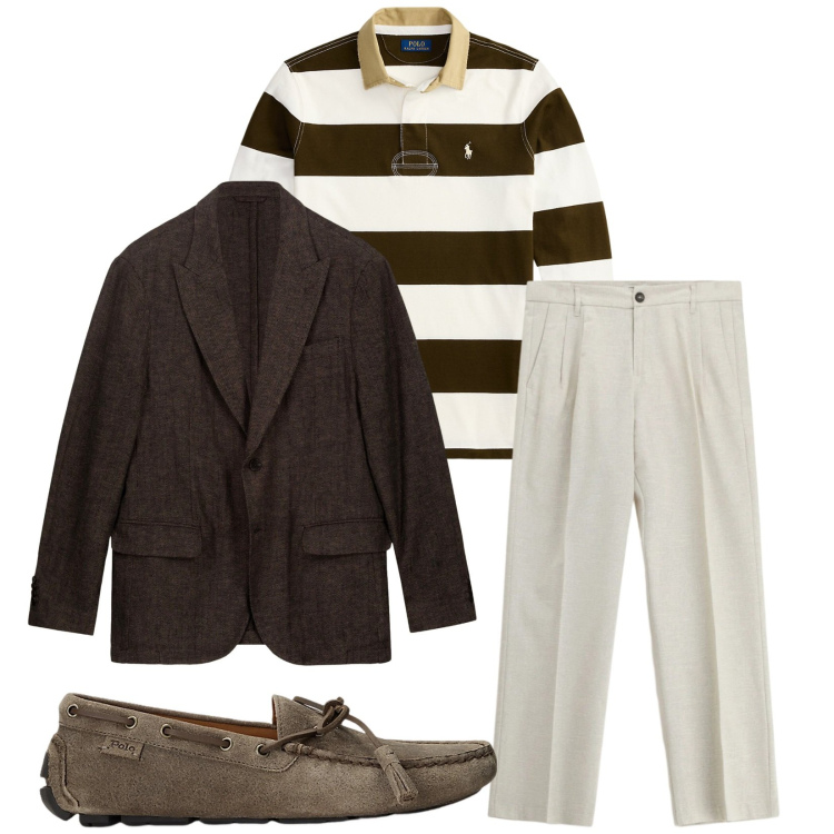 Outfit uomo - Total look #2377436. Stile Trendy per Serata speciale. Abbinamento con pantaloni, scarpe stringate, maglieria, giacche.