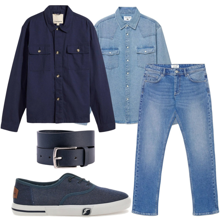 Outfit uomo - Irresistibile jeans. Stile Trendy per Tutti i giorni. Abbinamento con giacche, jeans, camicie, cinture, sneakers.