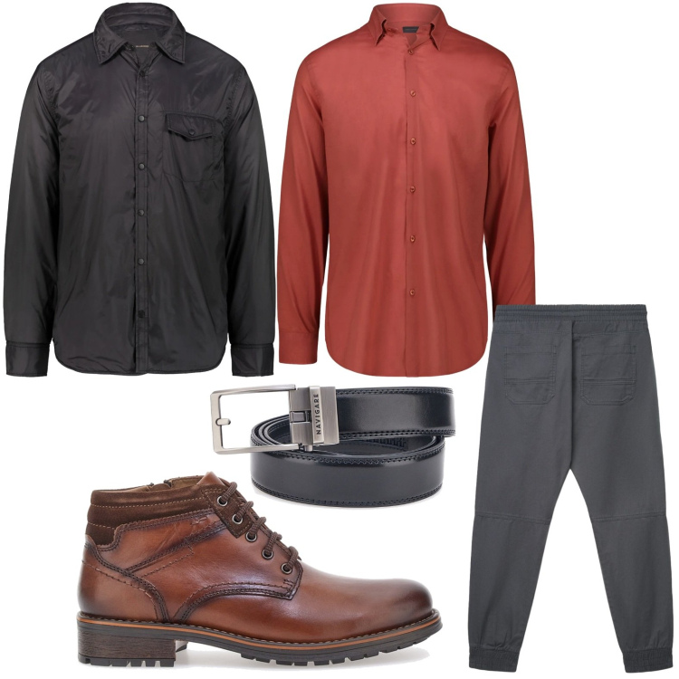 Outfit uomo - Dettagli unici. Stile Casual per Tutti i giorni. Abbinamento con pantaloni, giacche, camicie, scarpe stringate, cinture.