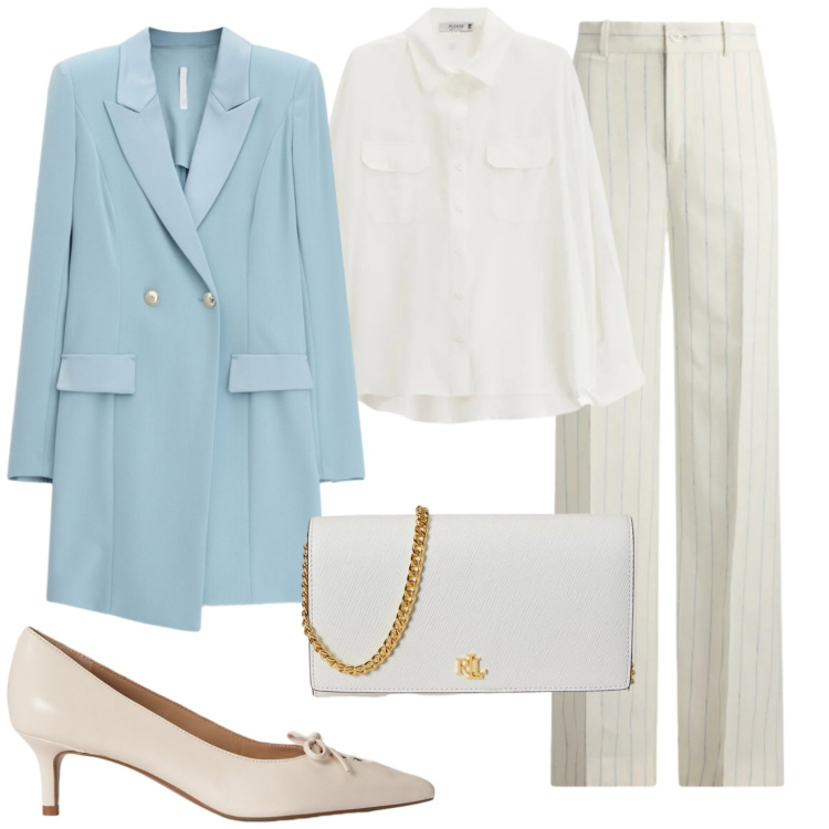 Outfit donna - Giacca lunga per la cerimonia. Stile Bon Ton per Cerimonia. Abbinamento con camicie, vestiti corti, pantaloni, décolleté, borse a tracolla.