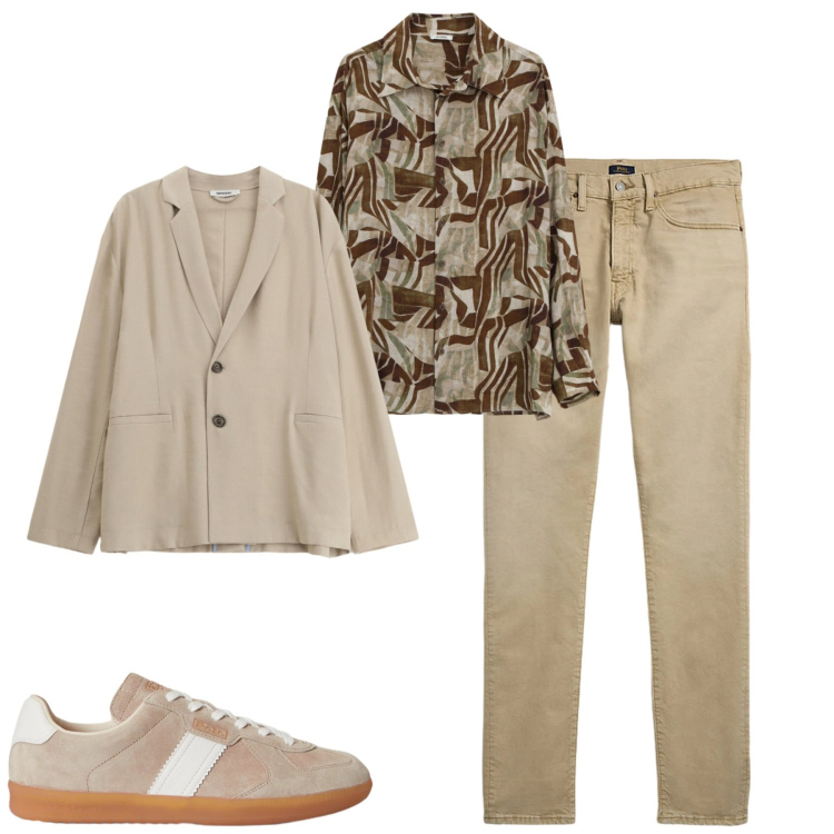 Outfit uomo - Total look #2377848. Stile Urban per Tutti i giorni. Abbinamento con giacche, camicie, jeans, sneakers.
