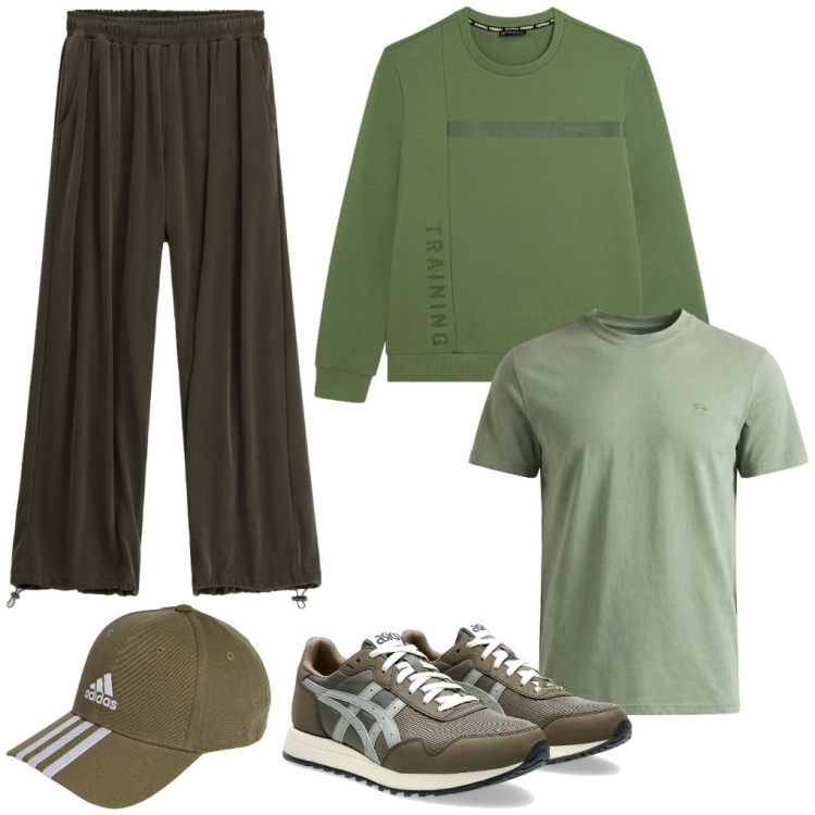 Outfit uomo - @in.giardino. Stile Urban per Tutti i giorni. Abbinamento con pantaloni, t-shirt, felpe, cappelli con visiera, sneakers.