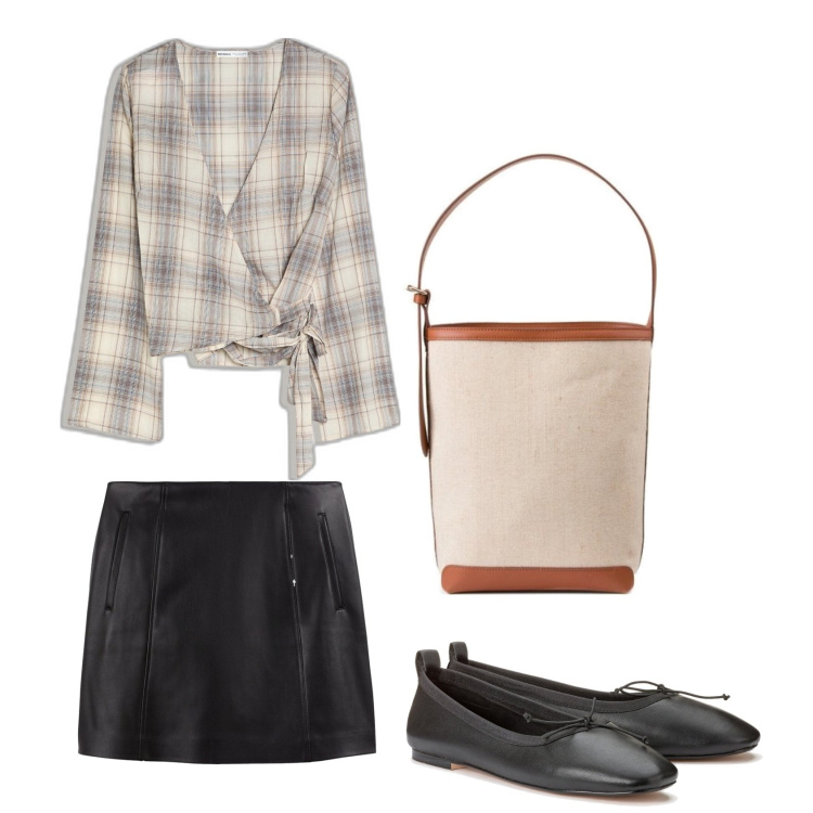 Outfit mujer - Urban style. Estilo Urban para Todos los días. Combinación con bolsos saco, minifaldas, bailarinas, blusas.