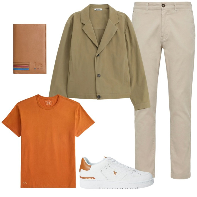 Outfit uomo - @colore. Stile Urban per Tutti i giorni. Abbinamento con giacche, portafogli, pantaloni, sneakers, t-shirt.
