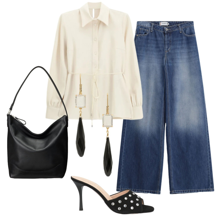 Outfit donna - Colori che illuminano- Curvy style. Stile Casual chic per Tutti i giorni. Abbinamento con sandali in pelle, jeans, camicie, orecchini, borse a secchiello.