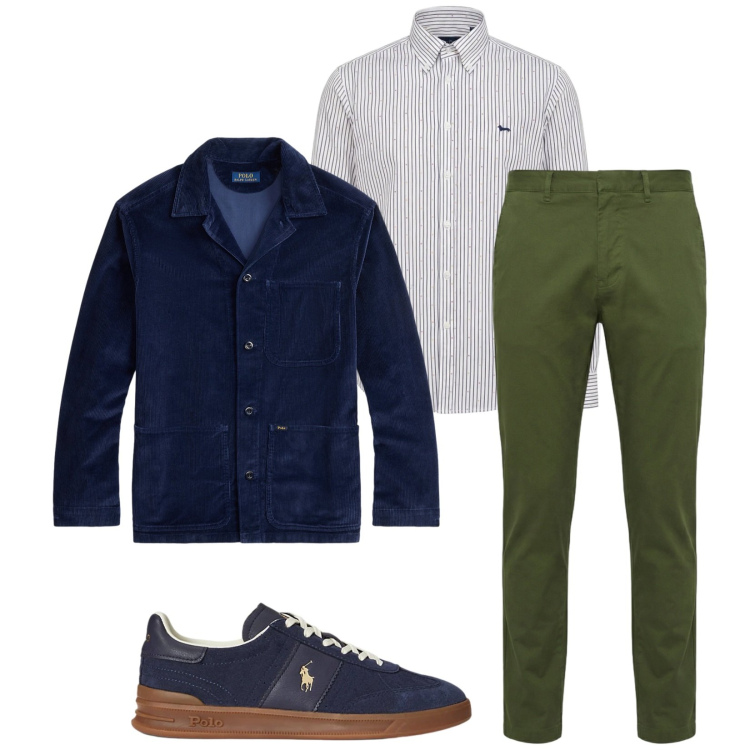 Outfit uomo - Total look #2378218. Stile Trendy per Serata speciale. Abbinamento con pantaloni, camicie, sneakers, giacche.